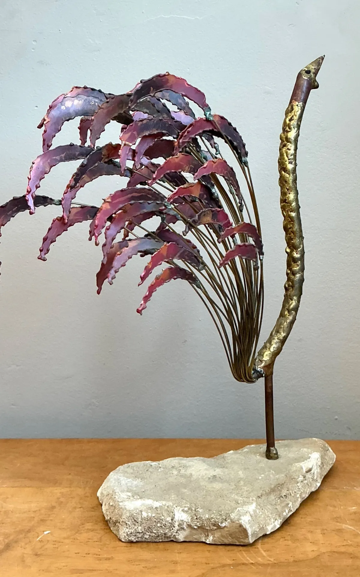 Mid-Century Modern Abstract Metal Rooster Sculpture — additional photo 8