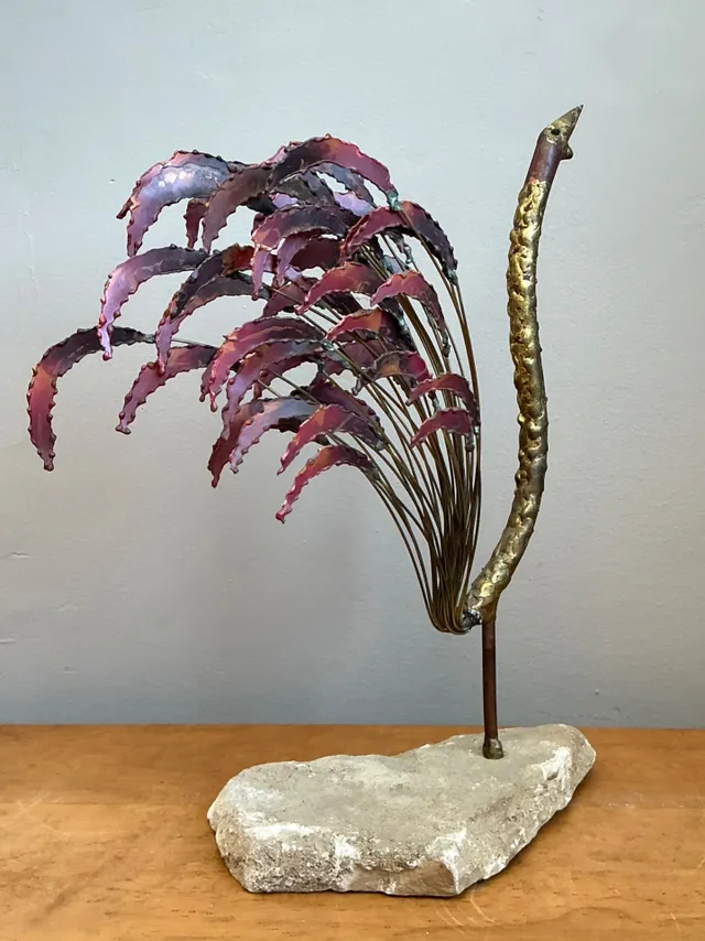 Mid-Century Modern Abstract Metal Rooster Sculpture — additional photo 5