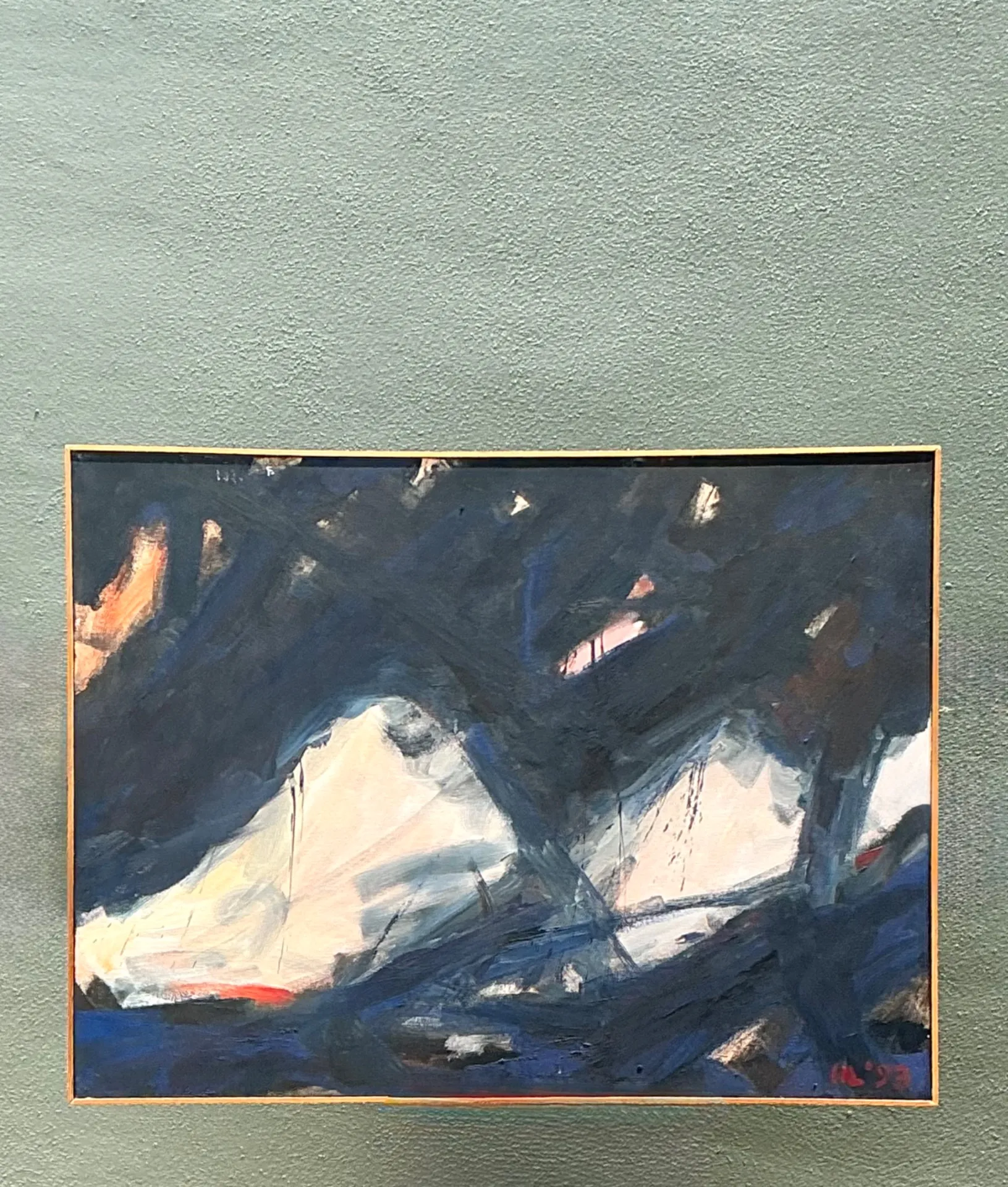 Vintage Abstract Oil Painting on Canvas — additional photo 4