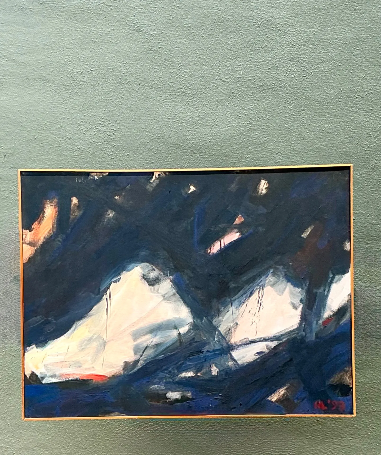 Vintage Abstract Oil Painting on Canvas — additional photo 2