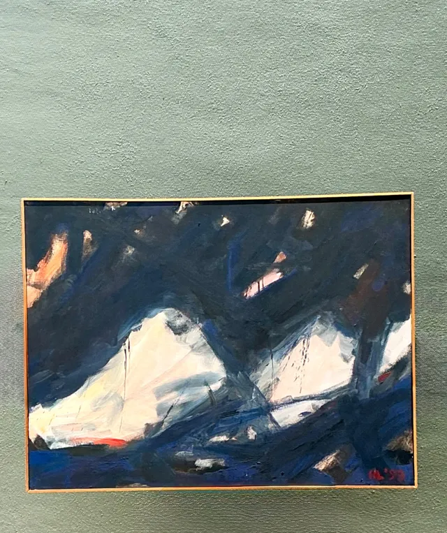 Vintage Abstract Oil Painting on Canvas — additional photo 2