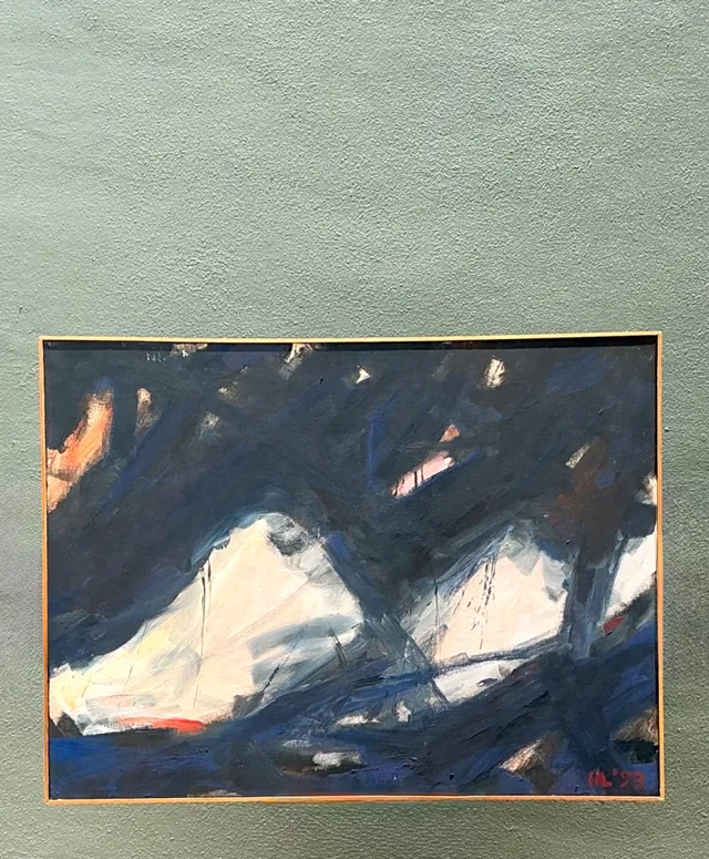 Vintage Abstract Oil Painting on Canvas — additional photo 6
