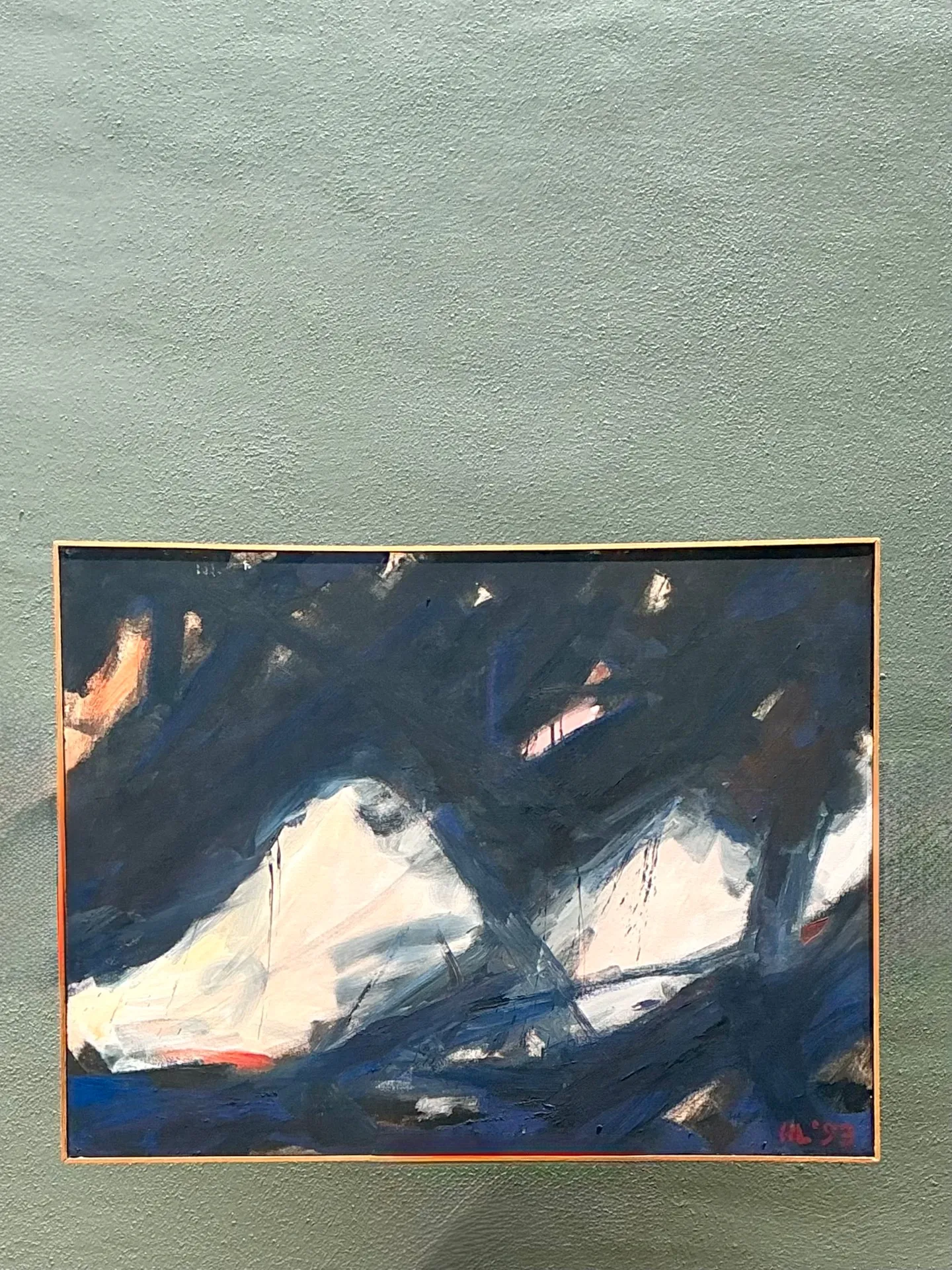 Vintage Abstract Oil Painting on Canvas — additional photo 5