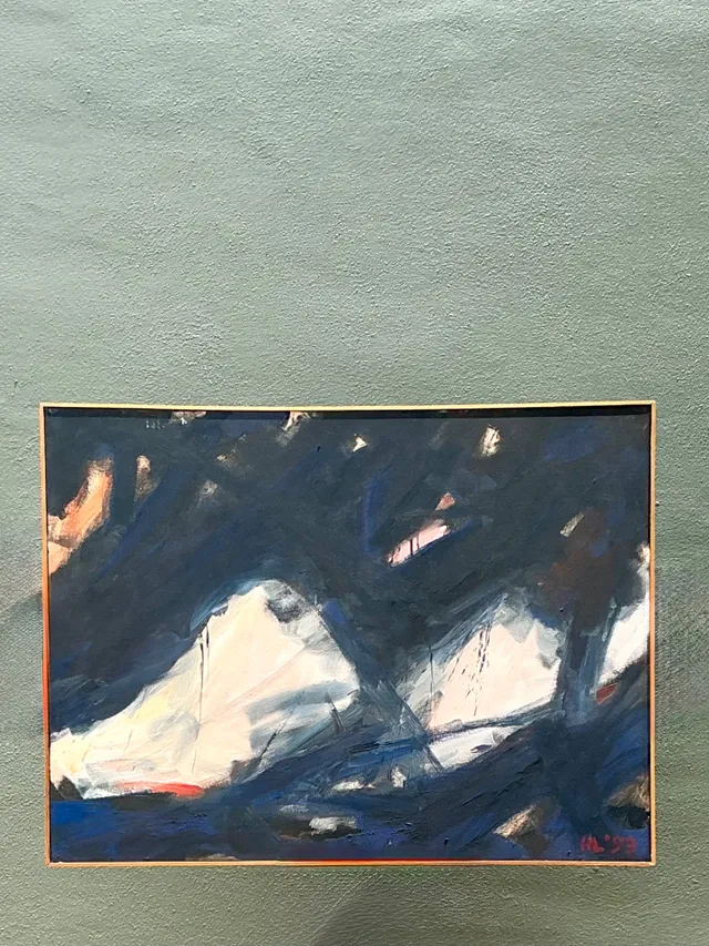 Vintage Abstract Oil Painting on Canvas — additional photo 5