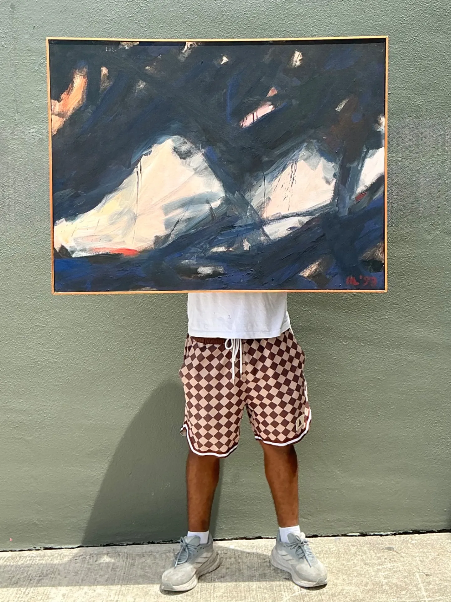 Vintage Abstract Oil Painting on Canvas — additional photo 1