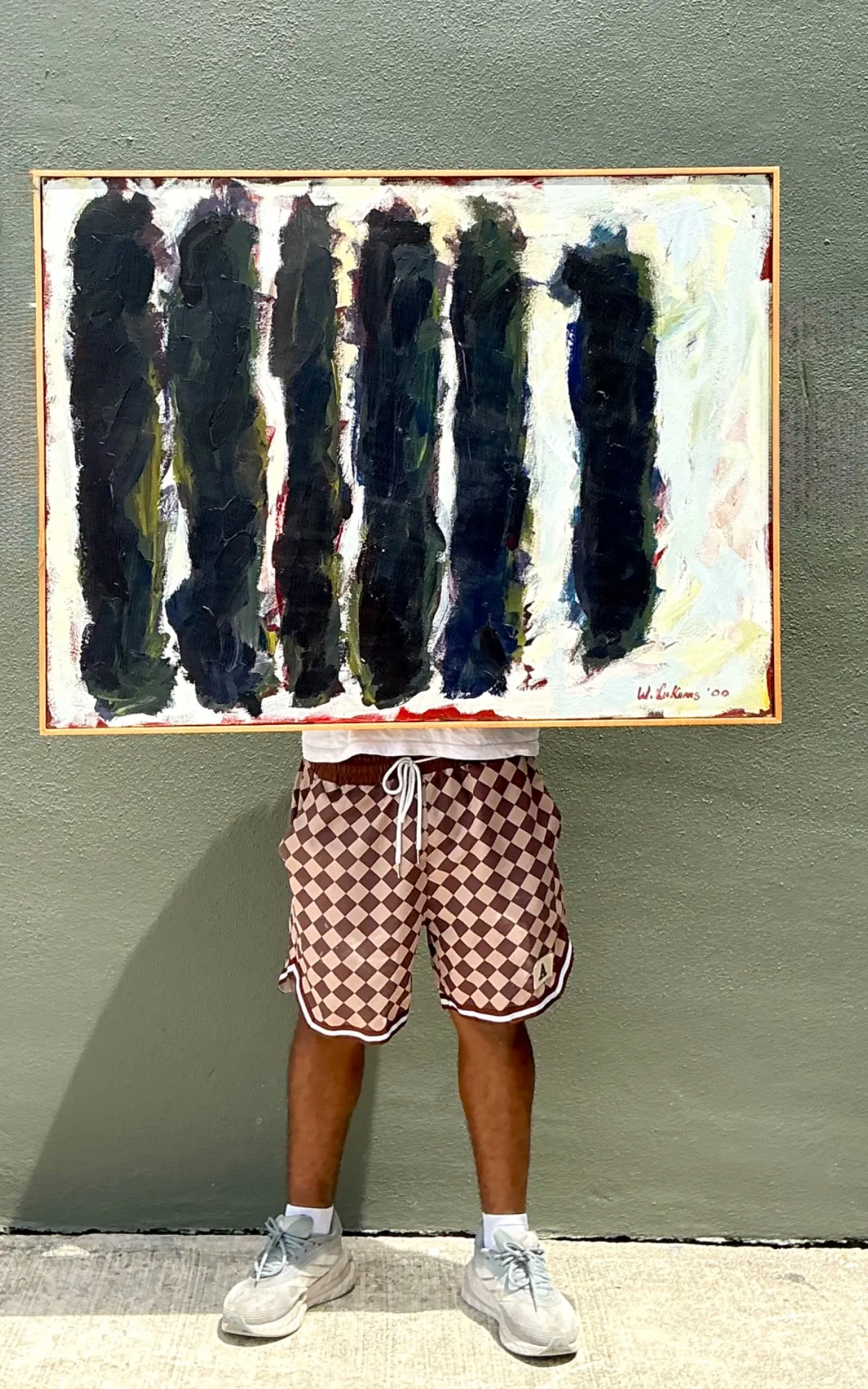 Vintage W. Lukens Abstract Oil Painting — additional photo 2