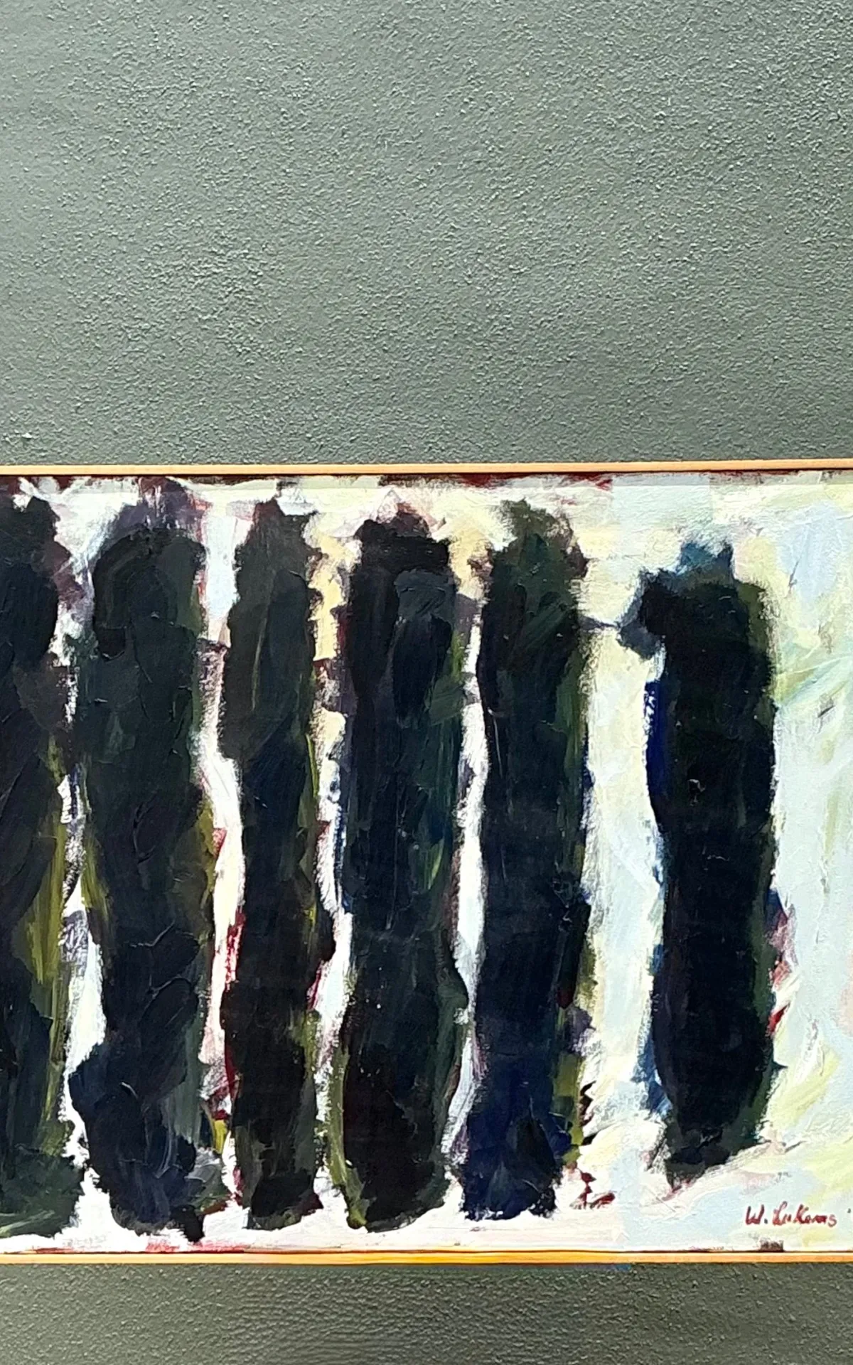 Vintage W. Lukens Abstract Oil Painting — additional photo 4
