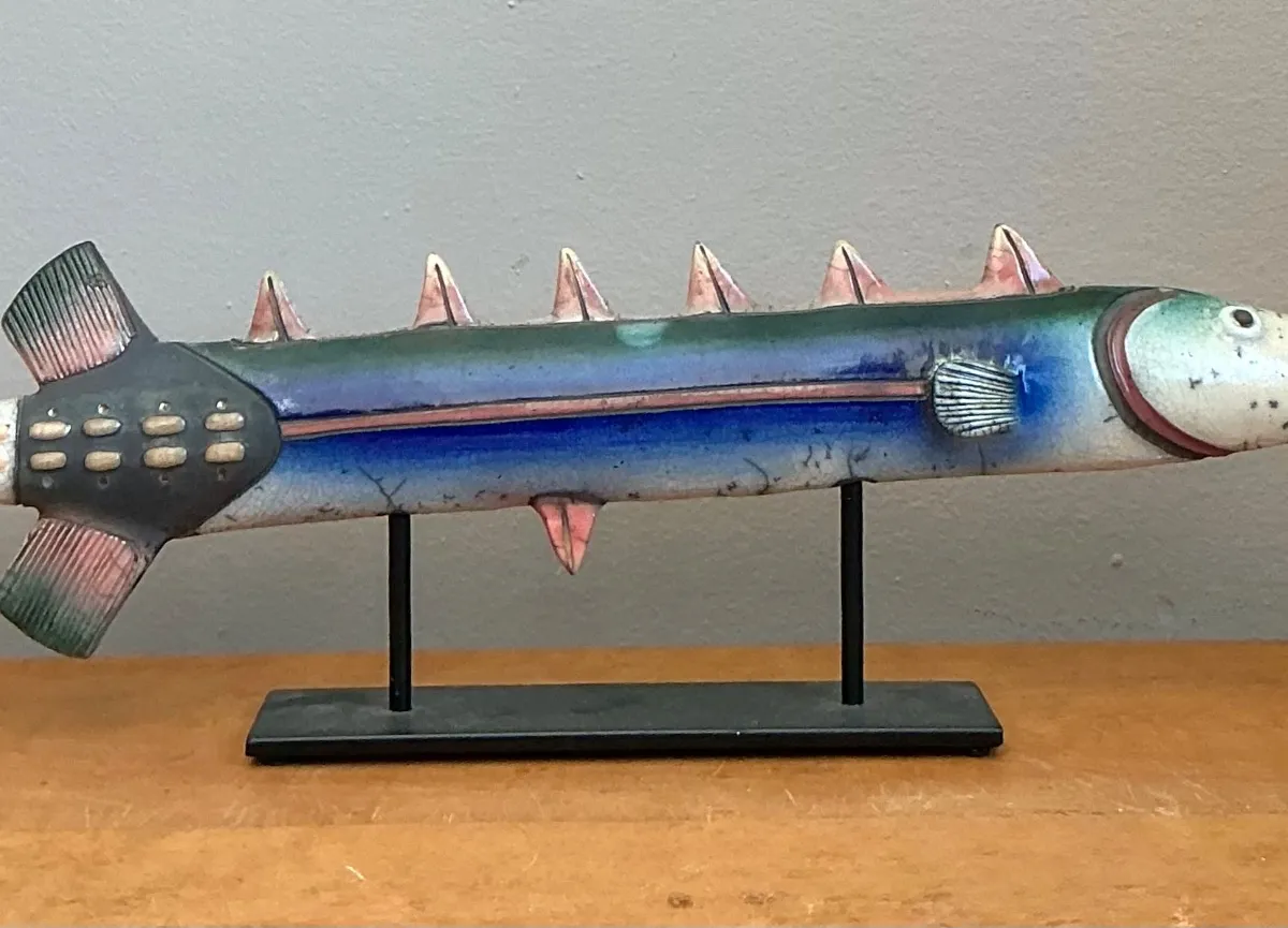 Vintage Ceramic Fish Sculpture — additional photo 7