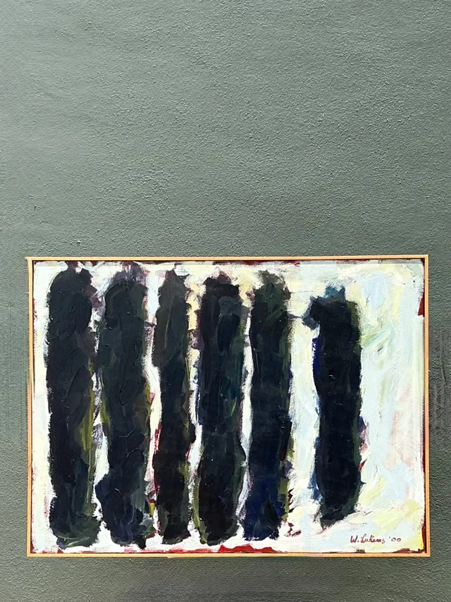 Vintage W. Lukens Abstract Oil Painting — additional photo 3