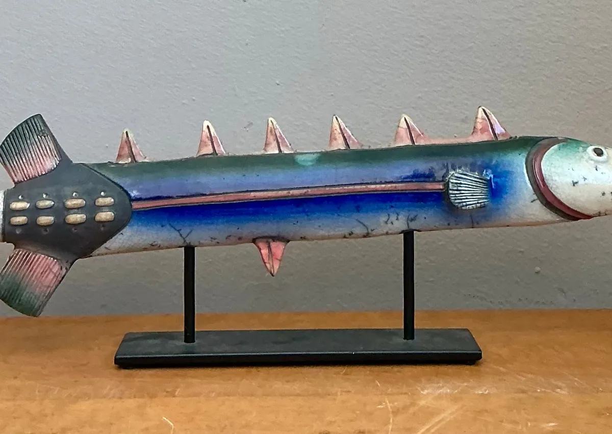 Vintage Ceramic Fish Sculpture — additional photo 2