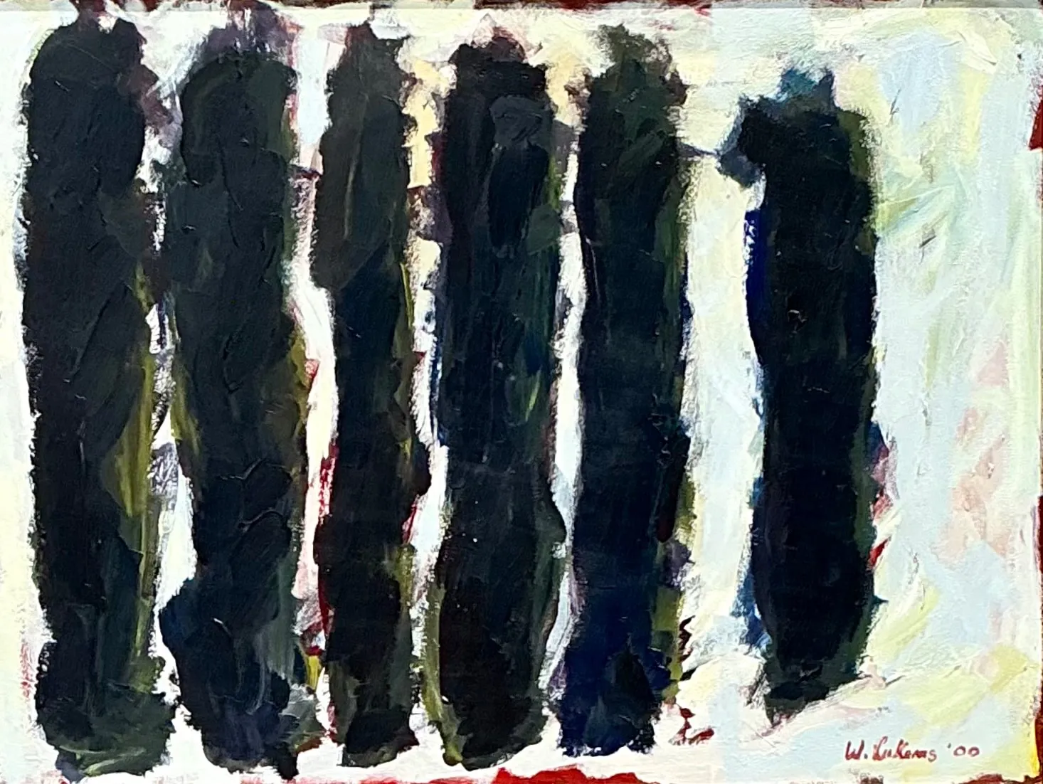 Vintage W. Lukens Abstract Oil Painting — additional photo 1