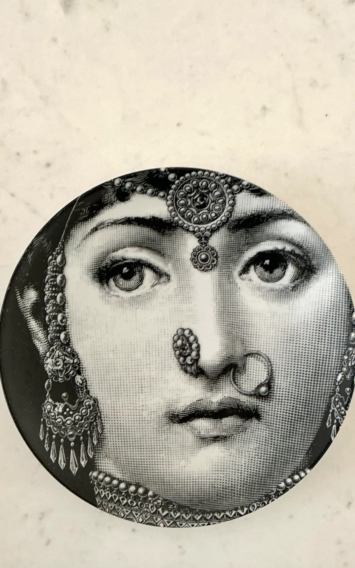 Piero Fornasetti Tema e Variazioni Porcelain Plate