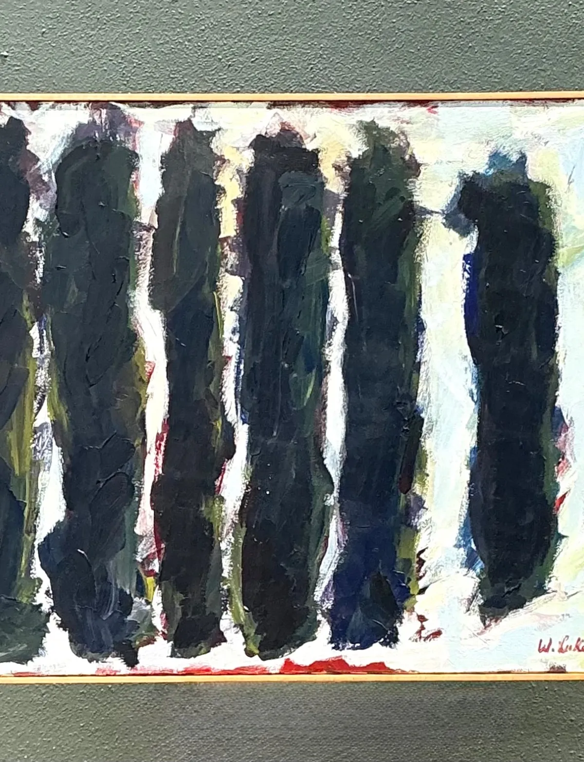 Vintage W. Lukens Abstract Oil Painting — additional photo 6