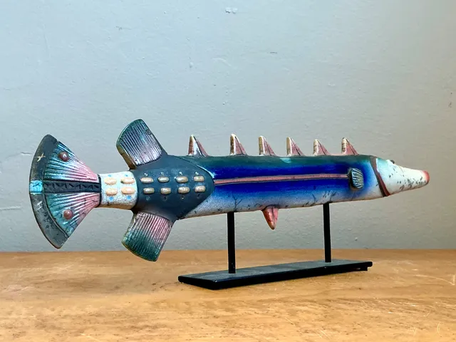 Vintage Ceramic Fish Sculpture — additional photo 6