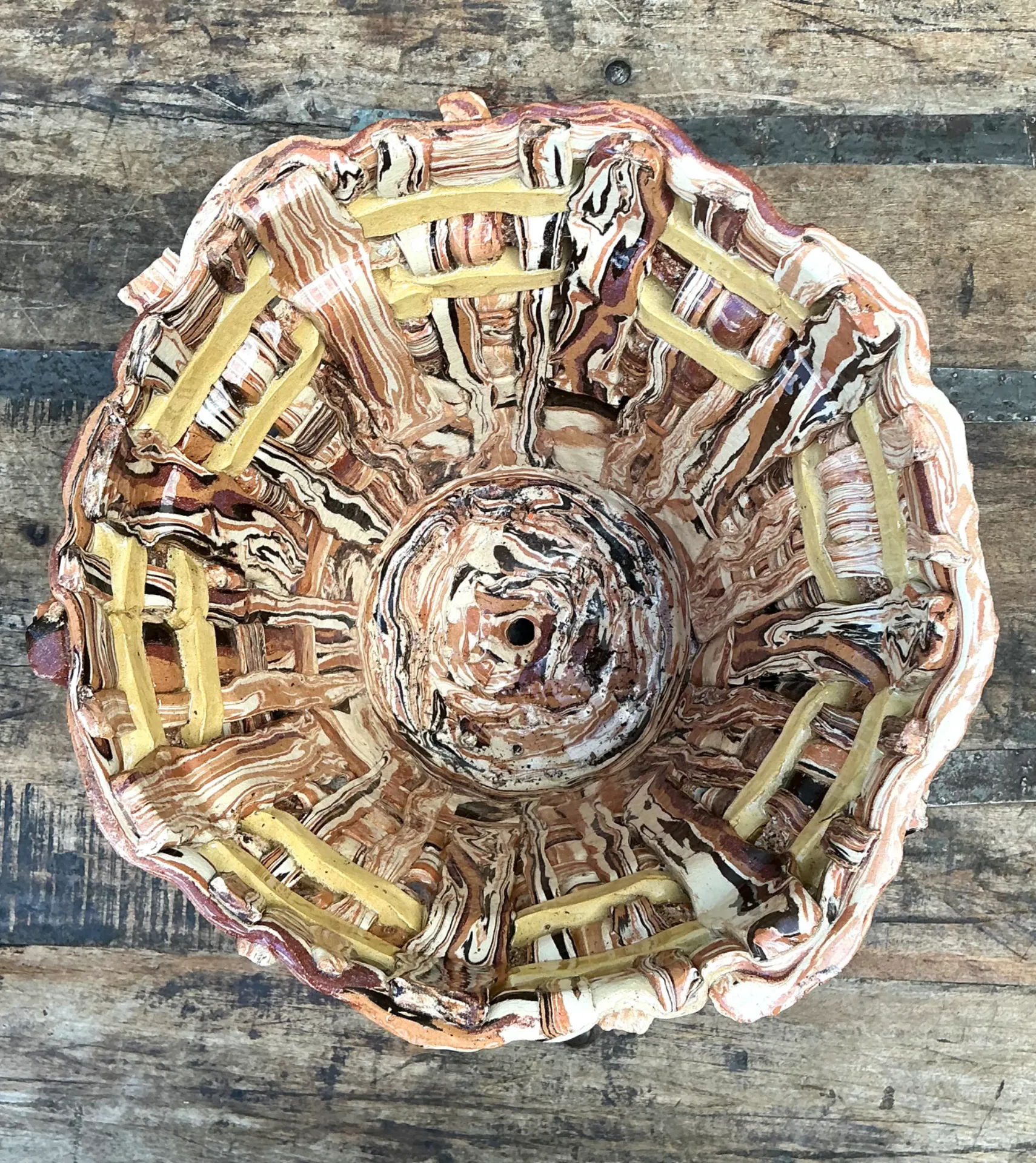 Vintage Textured Pottery Planter — additional photo 8
