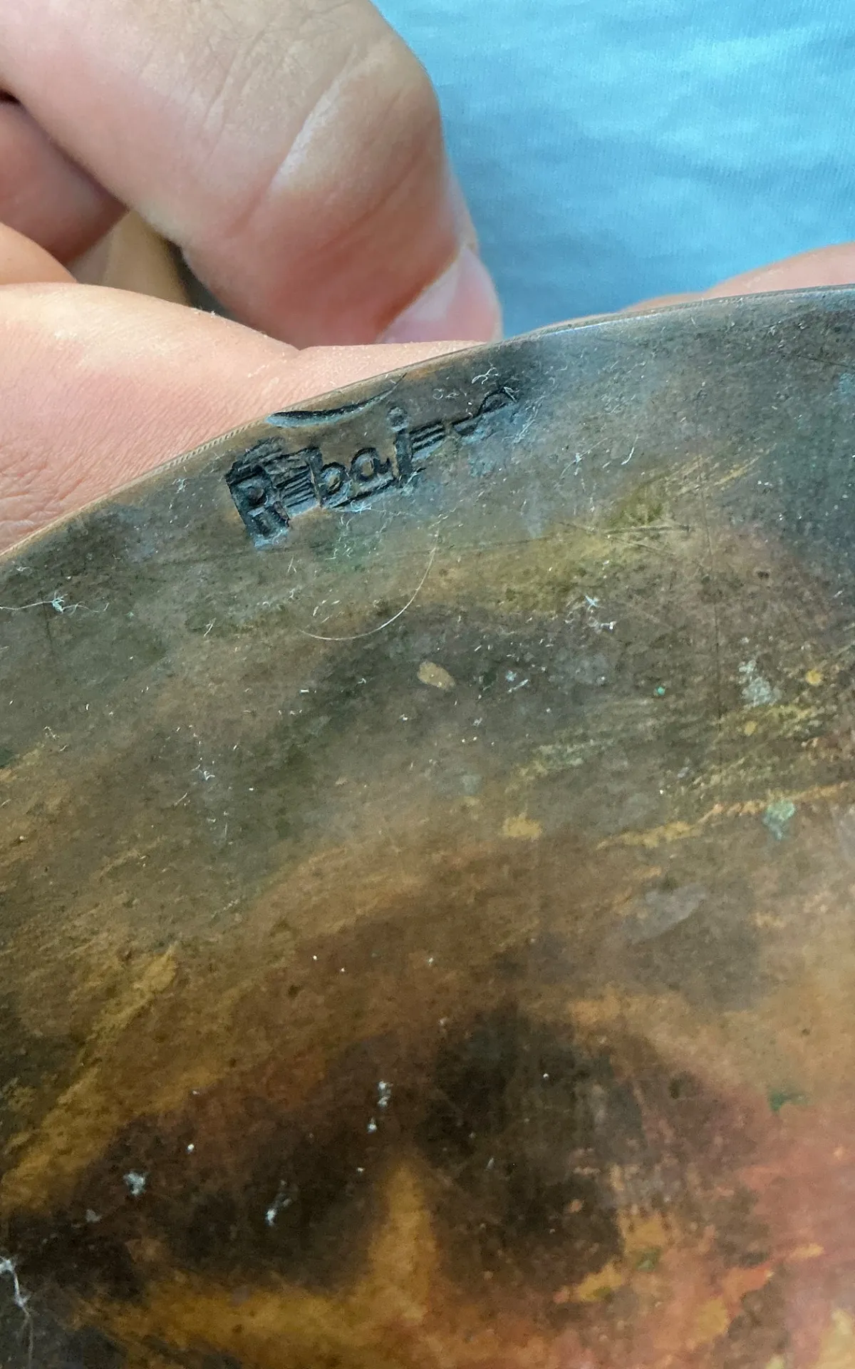 Vintage Scalloped Copper Decorative Bowl