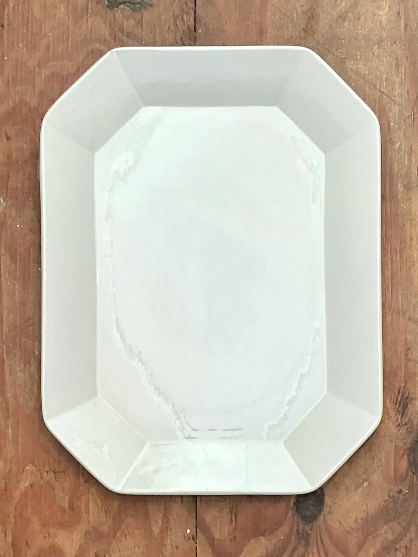 Vintage White Ceramic Serving Platter — additional photo 3
