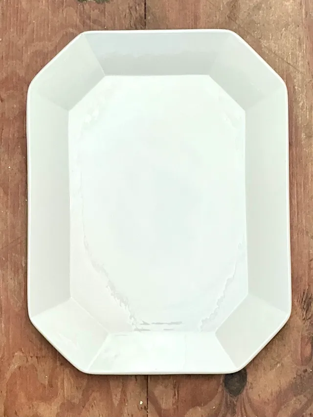 Vintage White Ceramic Serving Platter — additional photo 4