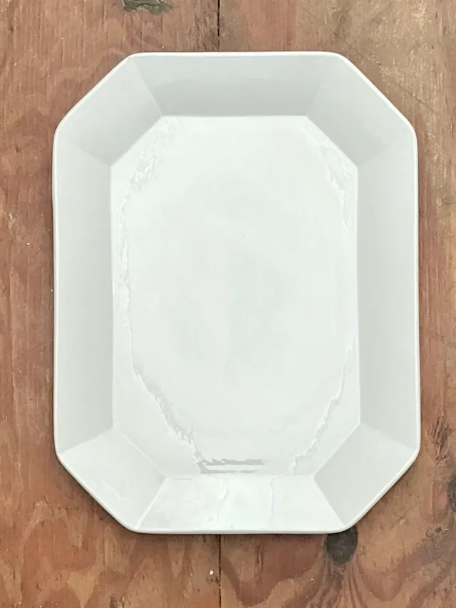 Vintage White Ceramic Serving Platter — additional photo 5