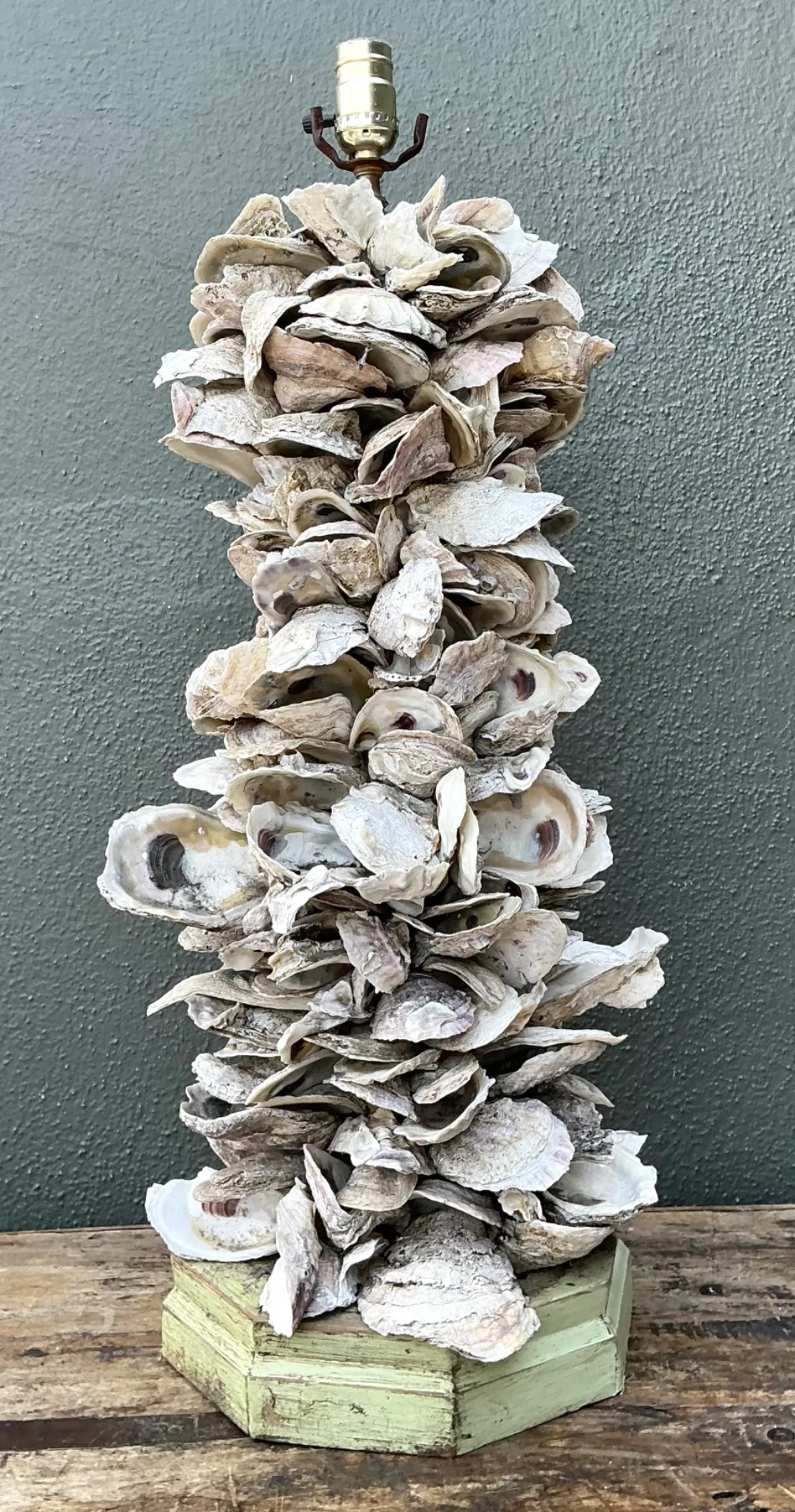 Vintage Oyster Shell Table Lamp — additional photo 6