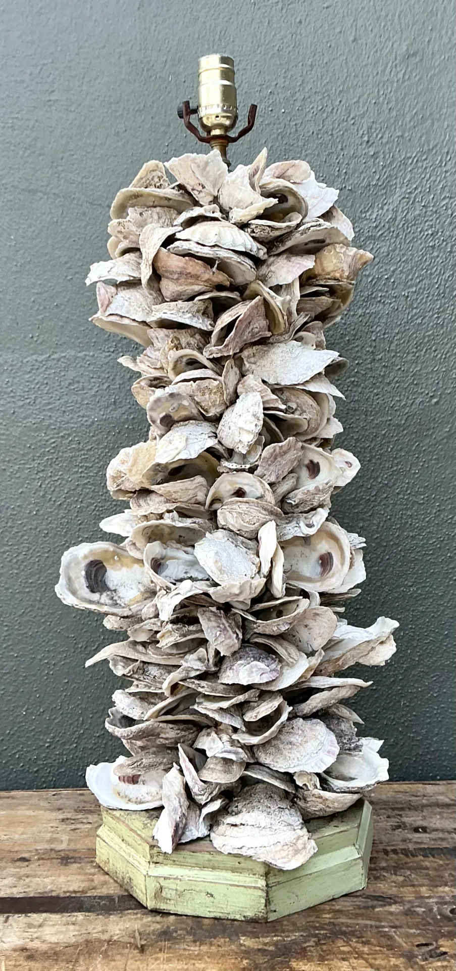 Vintage Oyster Shell Table Lamp — additional photo 7