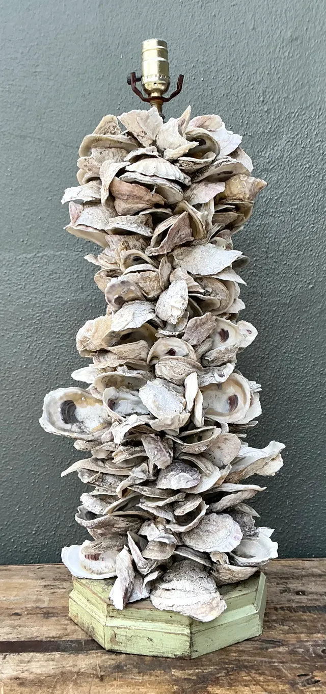 Vintage Oyster Shell Table Lamp — additional photo 7