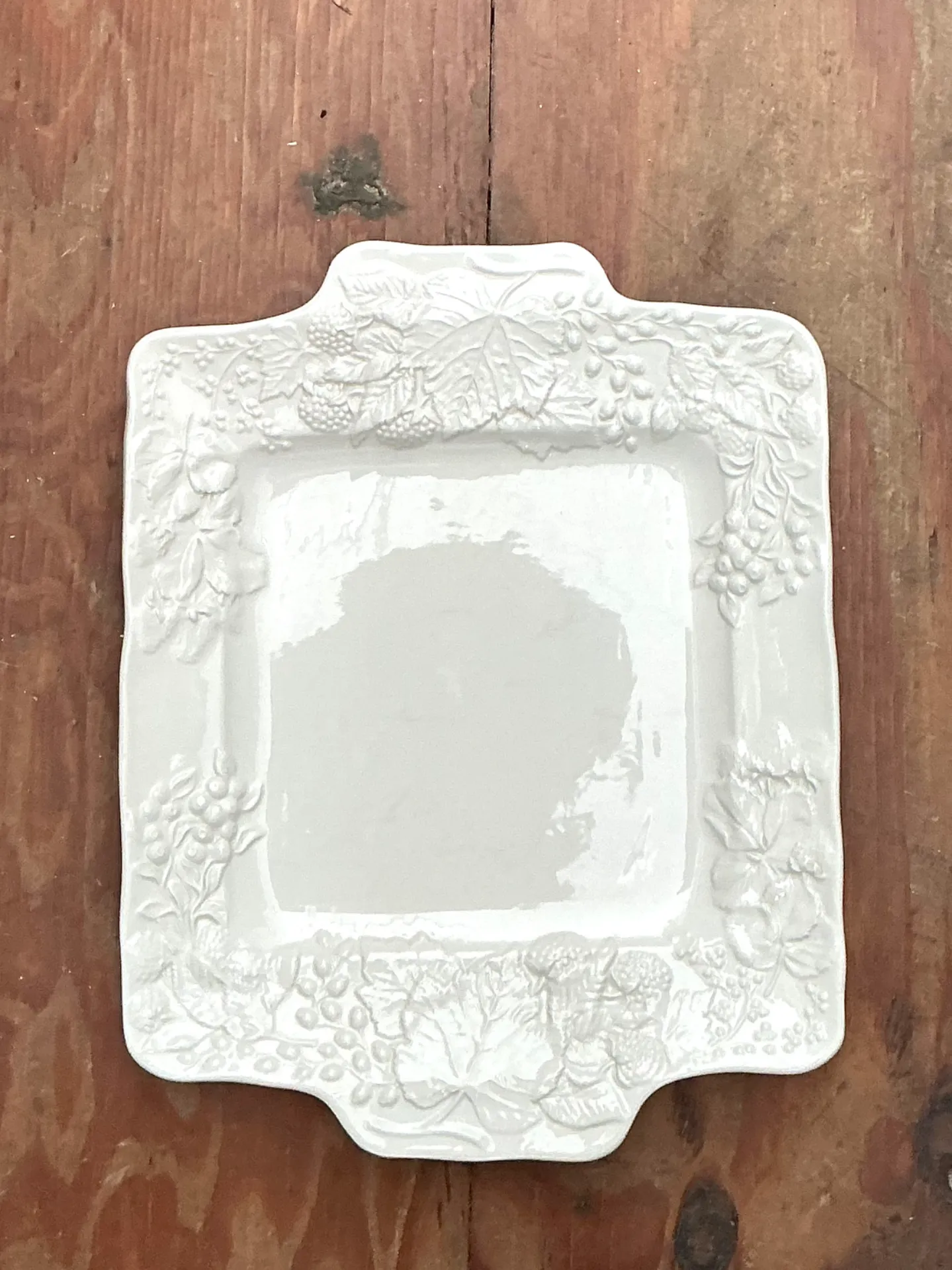 Vintage Italian Embossed Ceramic Tray — additional photo 6