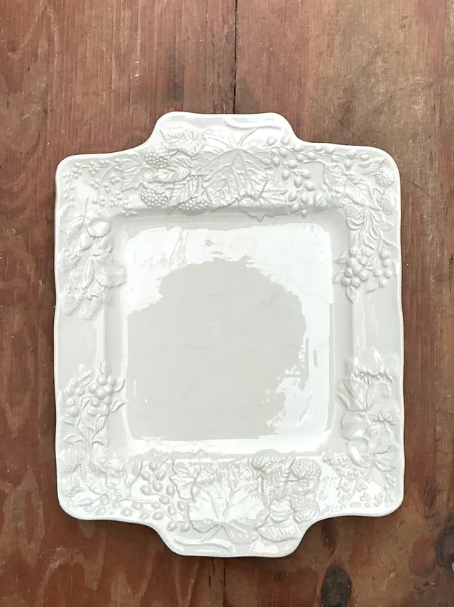 Vintage Italian Embossed Ceramic Tray — additional photo 4