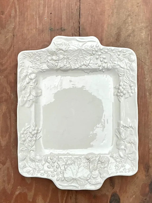 Vintage Italian Embossed Ceramic Tray — additional photo 1