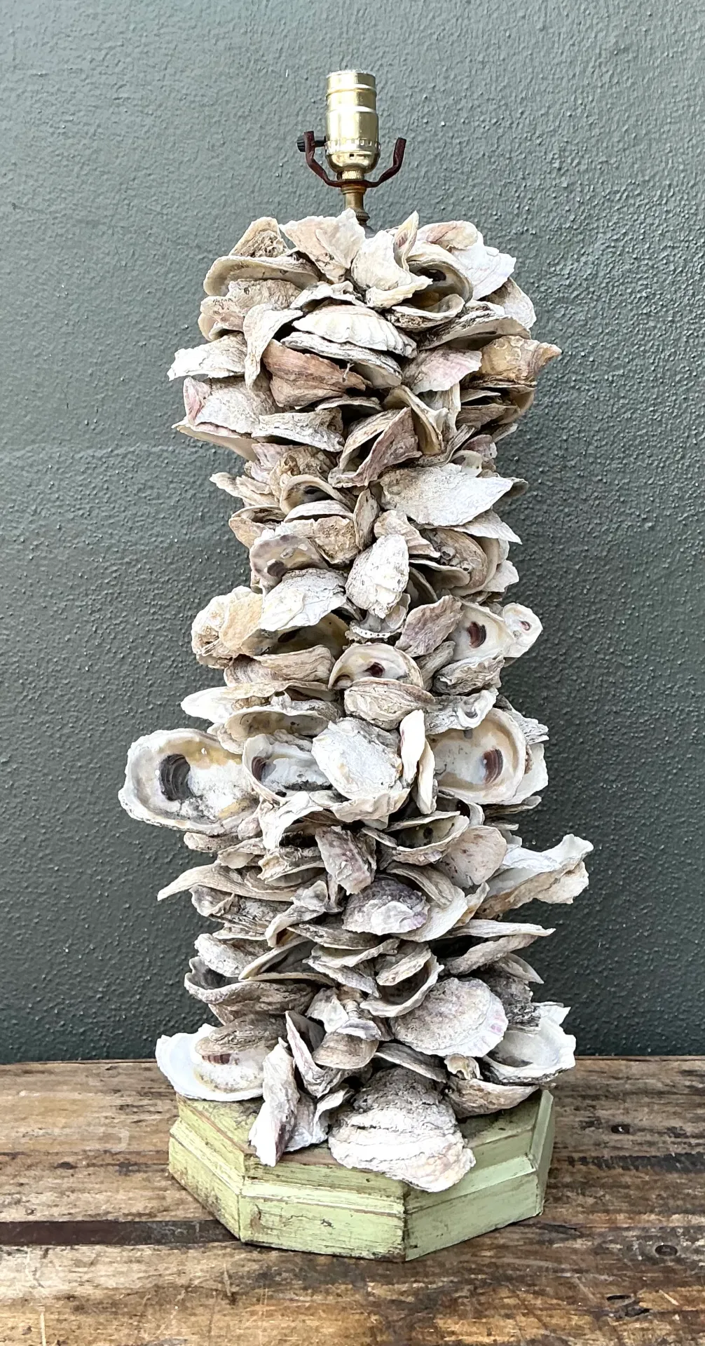 Vintage Oyster Shell Table Lamp — additional photo 2