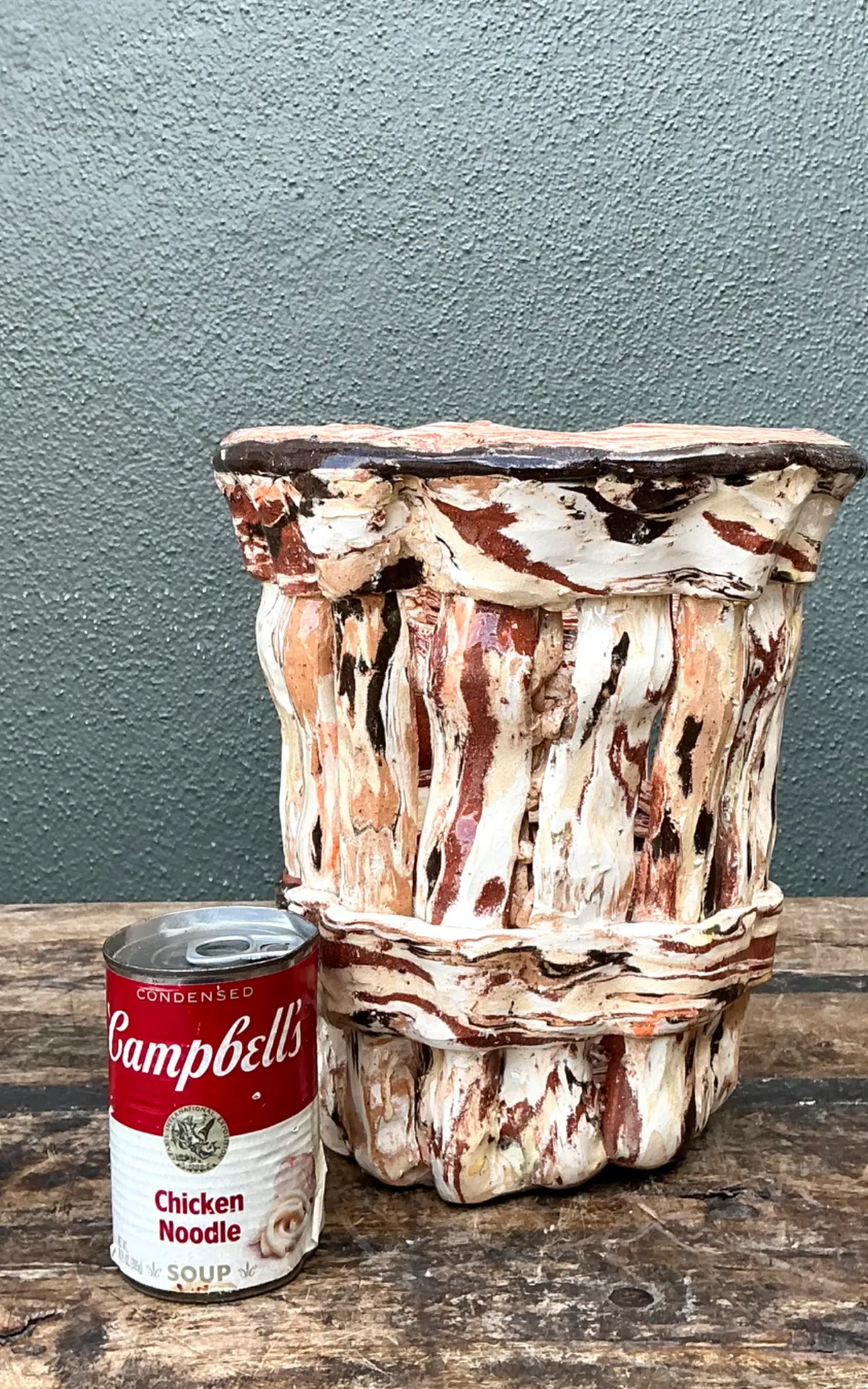 Vintage Textured Ceramic Vase — additional photo 7