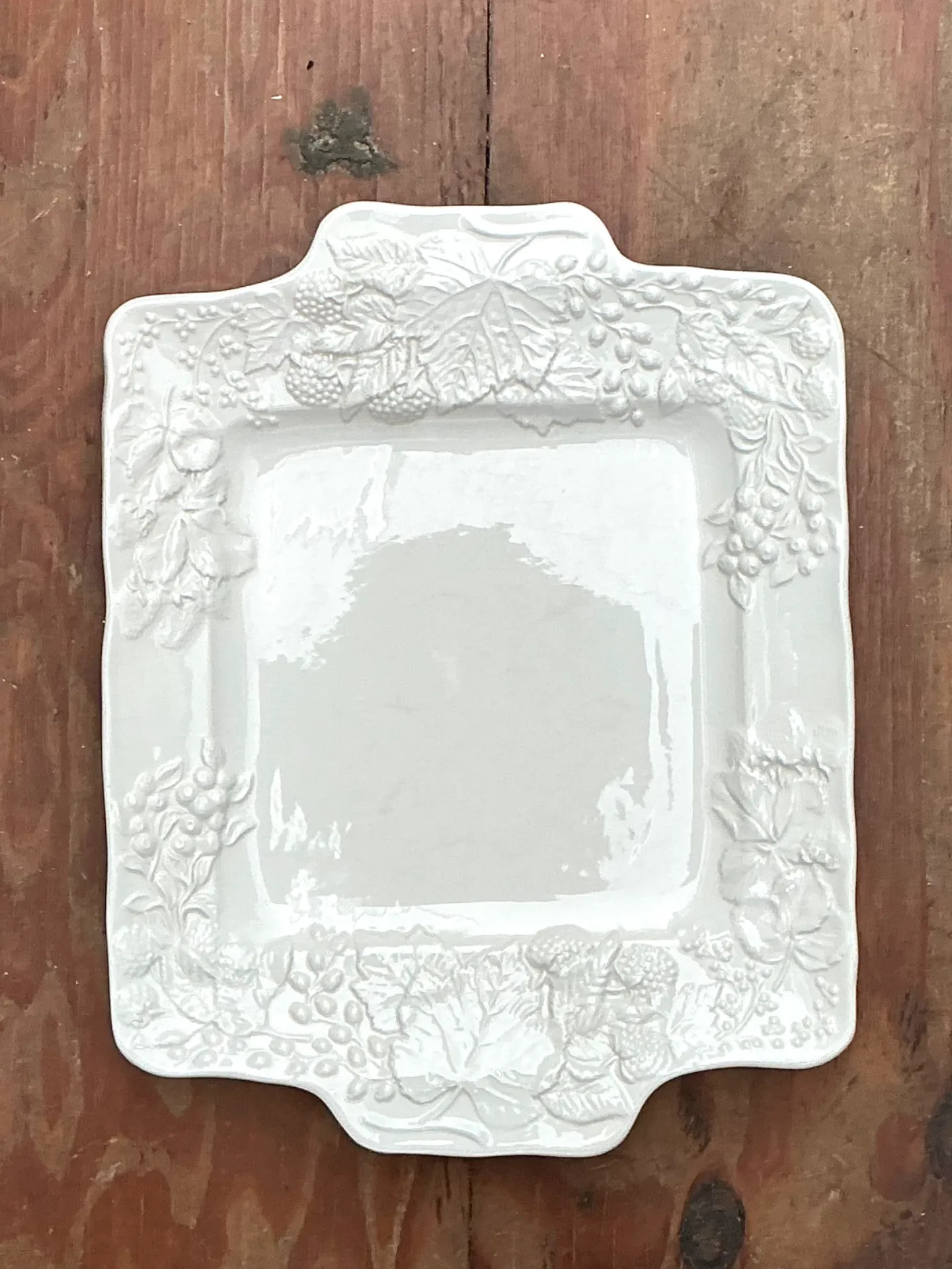 Vintage Italian Embossed Ceramic Tray — additional photo 3
