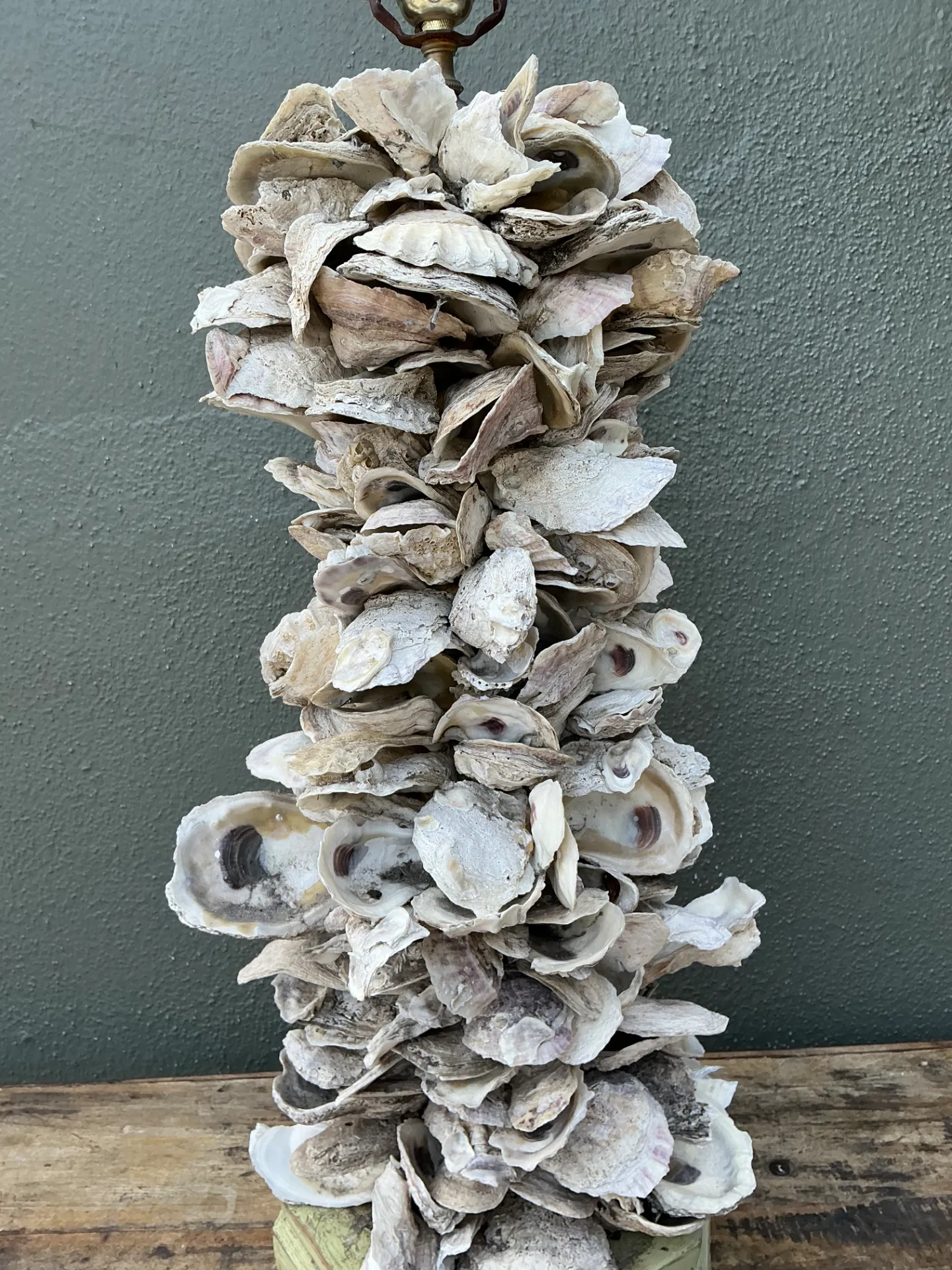 Vintage Oyster Shell Table Lamp — additional photo 3