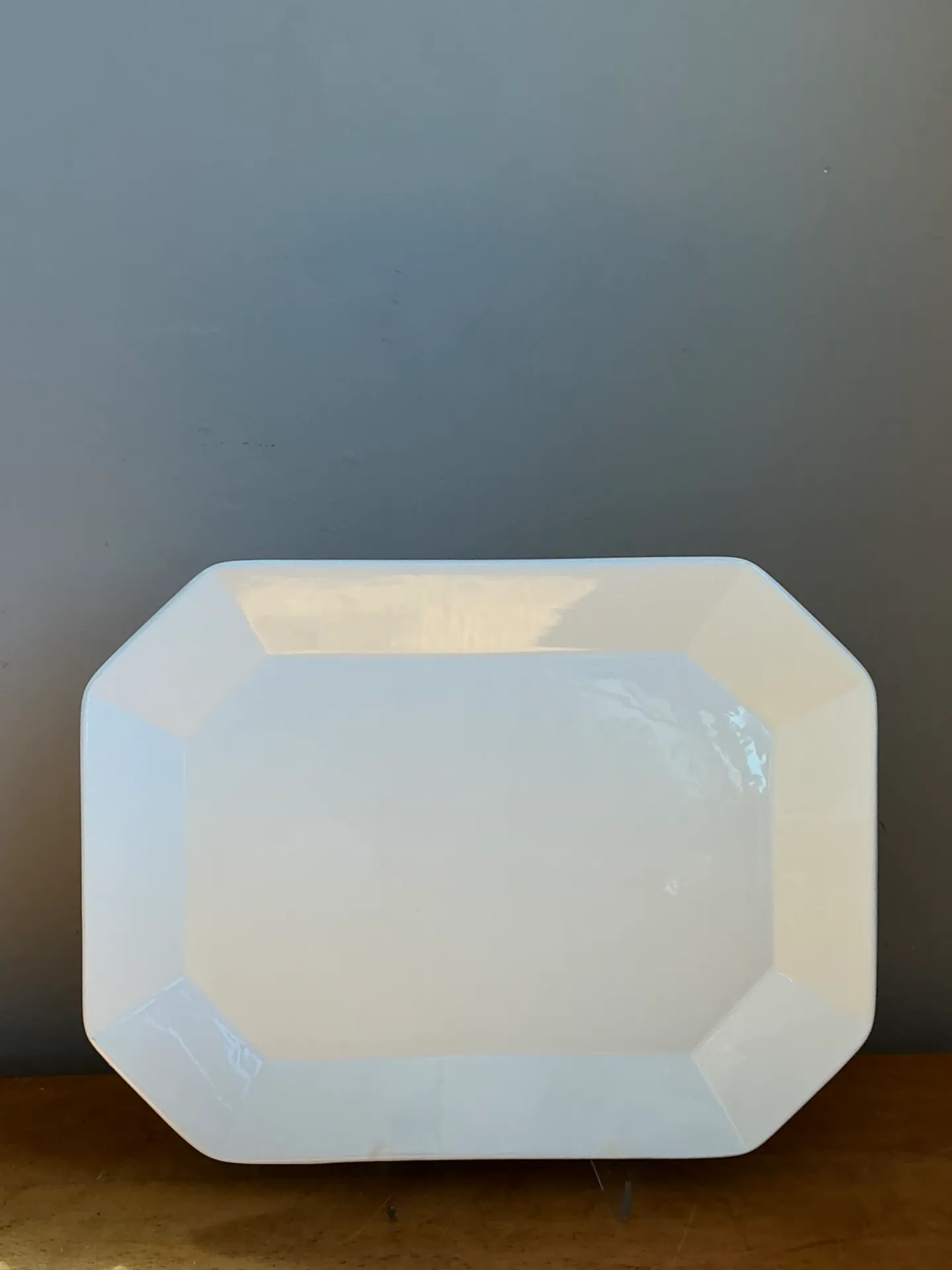 Vintage White Ceramic Serving Platter — additional photo 2