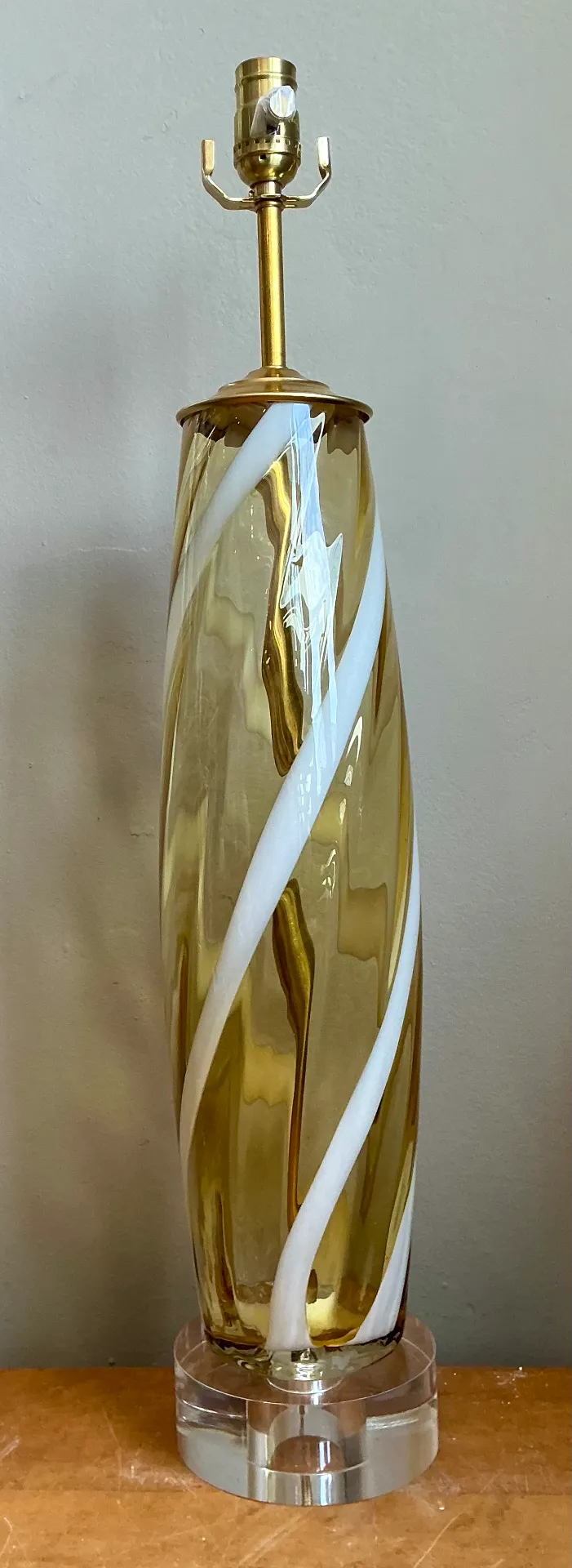 Vintage Murano Swirled Glass Table Lamp — additional photo 7