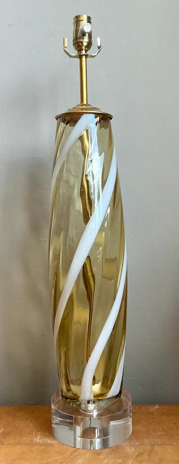 Vintage Murano Swirled Glass Table Lamp — additional photo 8