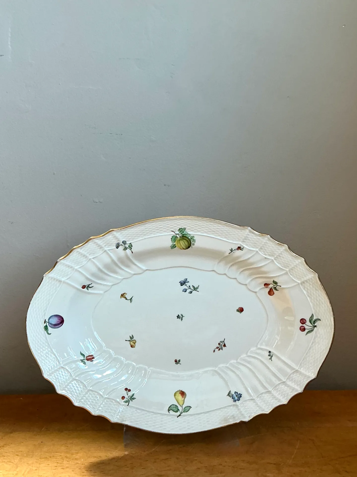 Vintage Richard Ginori Fruit Motif Ceramic Platter — additional photo 7