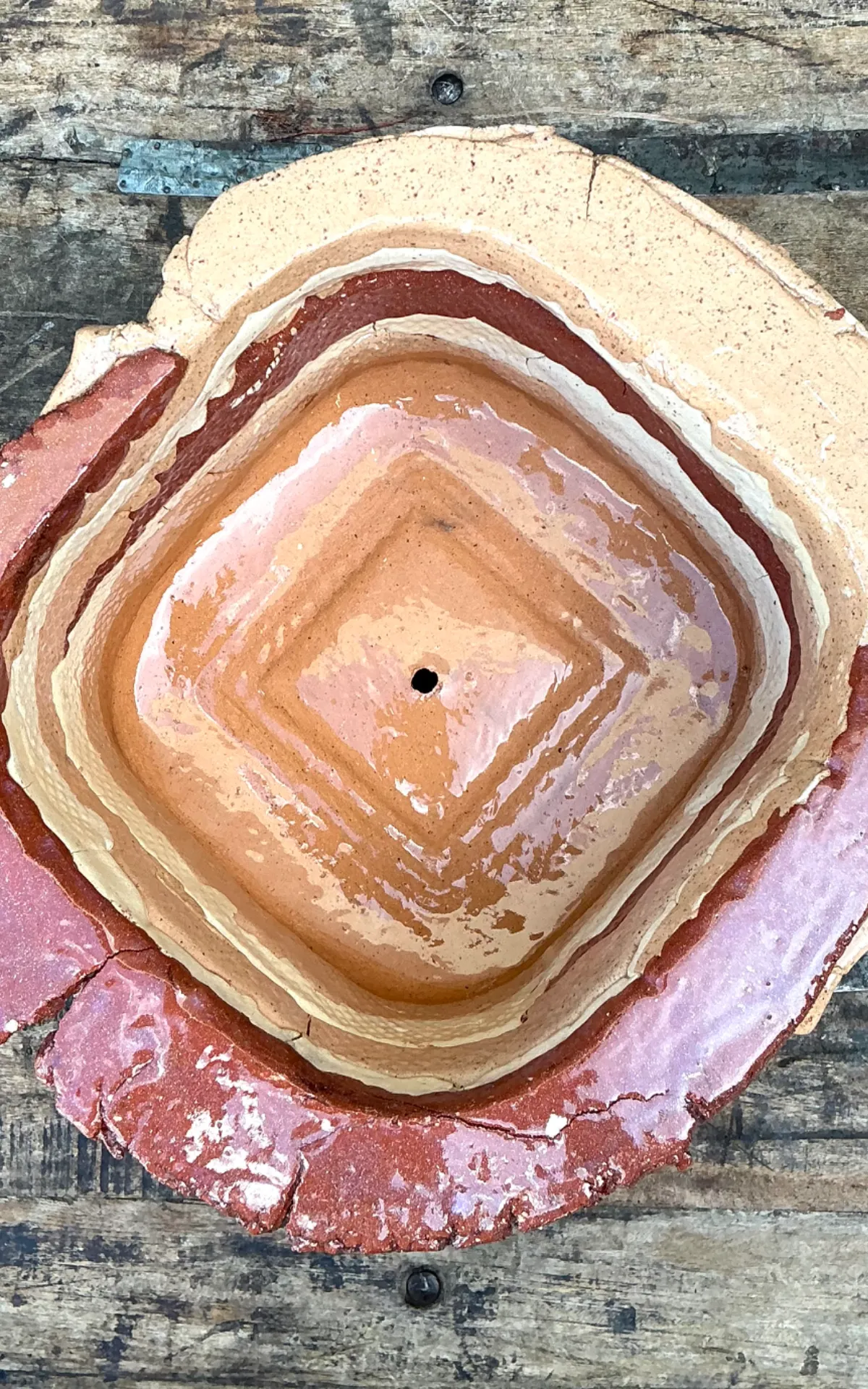 Vintage Layered Ceramic Pottery Bowl — additional photo 8