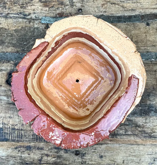 Vintage Layered Ceramic Pottery Bowl — additional photo 8