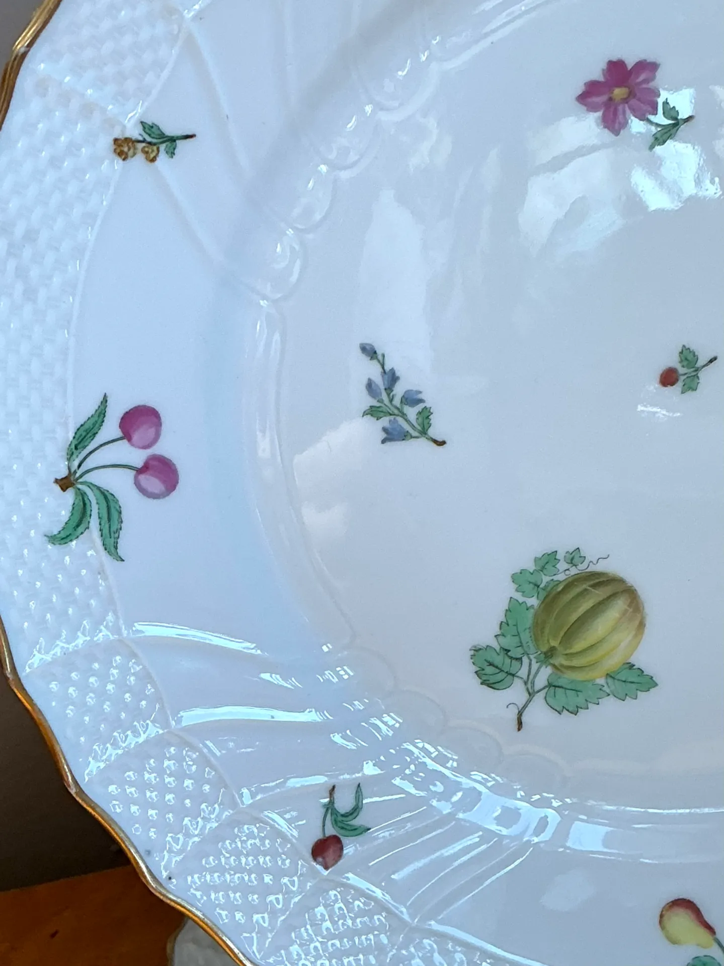 Vintage Richard Ginori Italian Floral and Fruit Porcelain Plates - Set Of 4 — additional photo 8