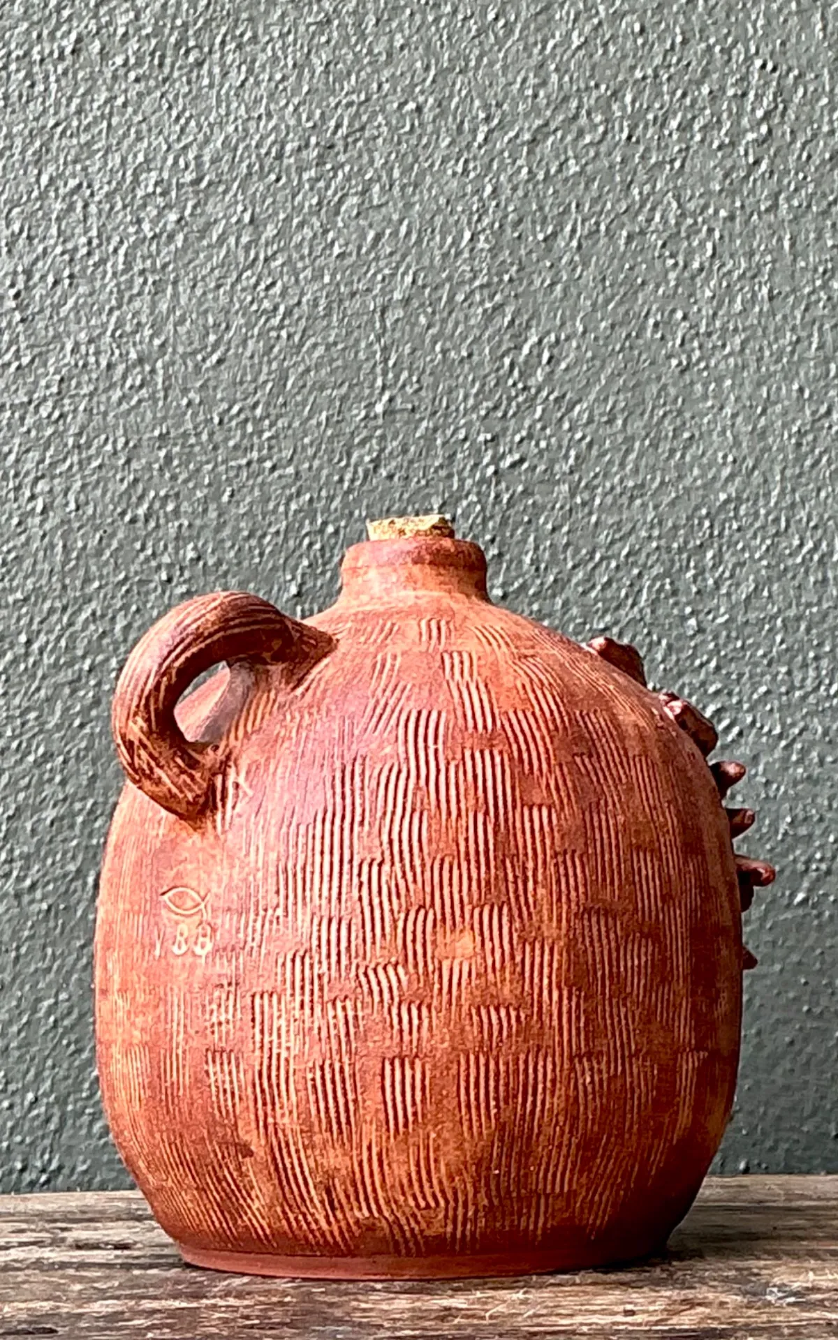 Vintage Handcrafted Ceramic Owl Jug — additional photo 5