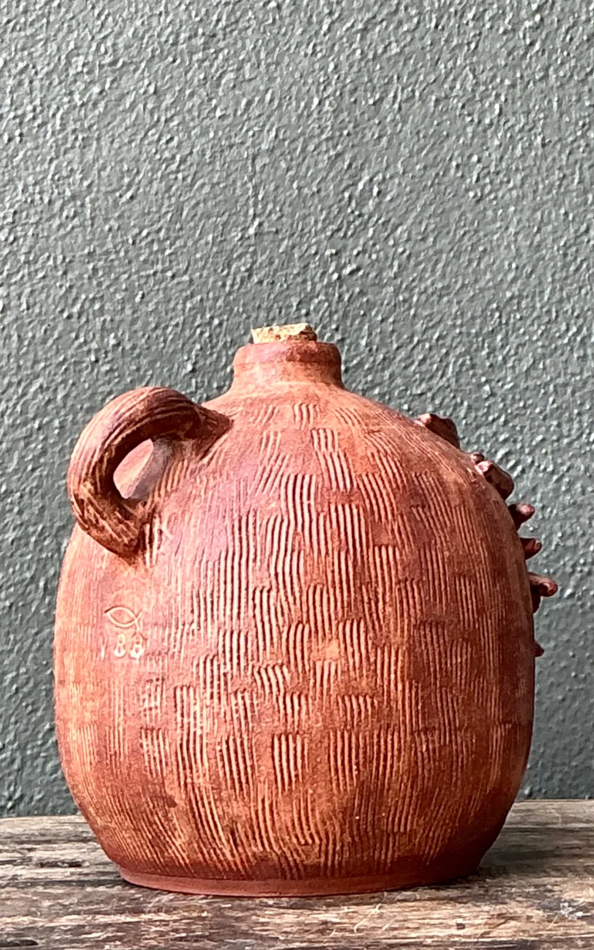 Vintage Handcrafted Ceramic Owl Jug — additional photo 8