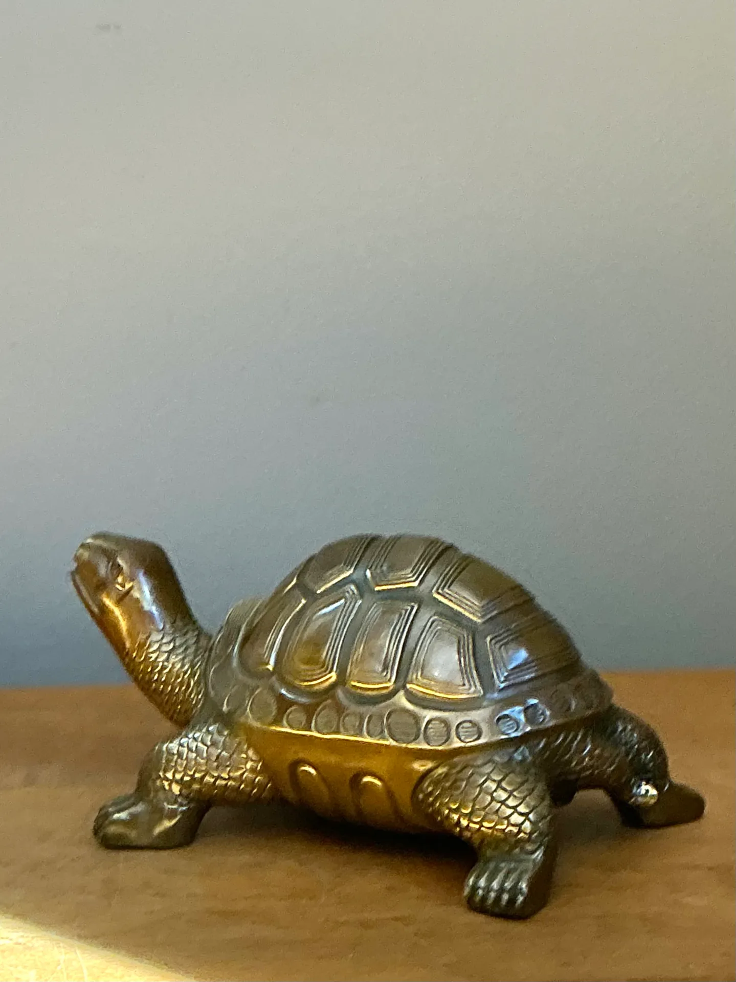 Vintage Burnished Brass Turtle — additional photo 1