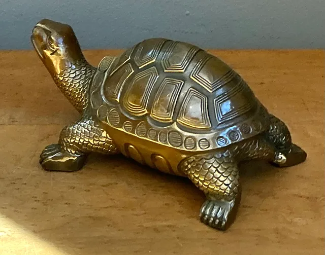 Vintage Burnished Brass Turtle — additional photo 7