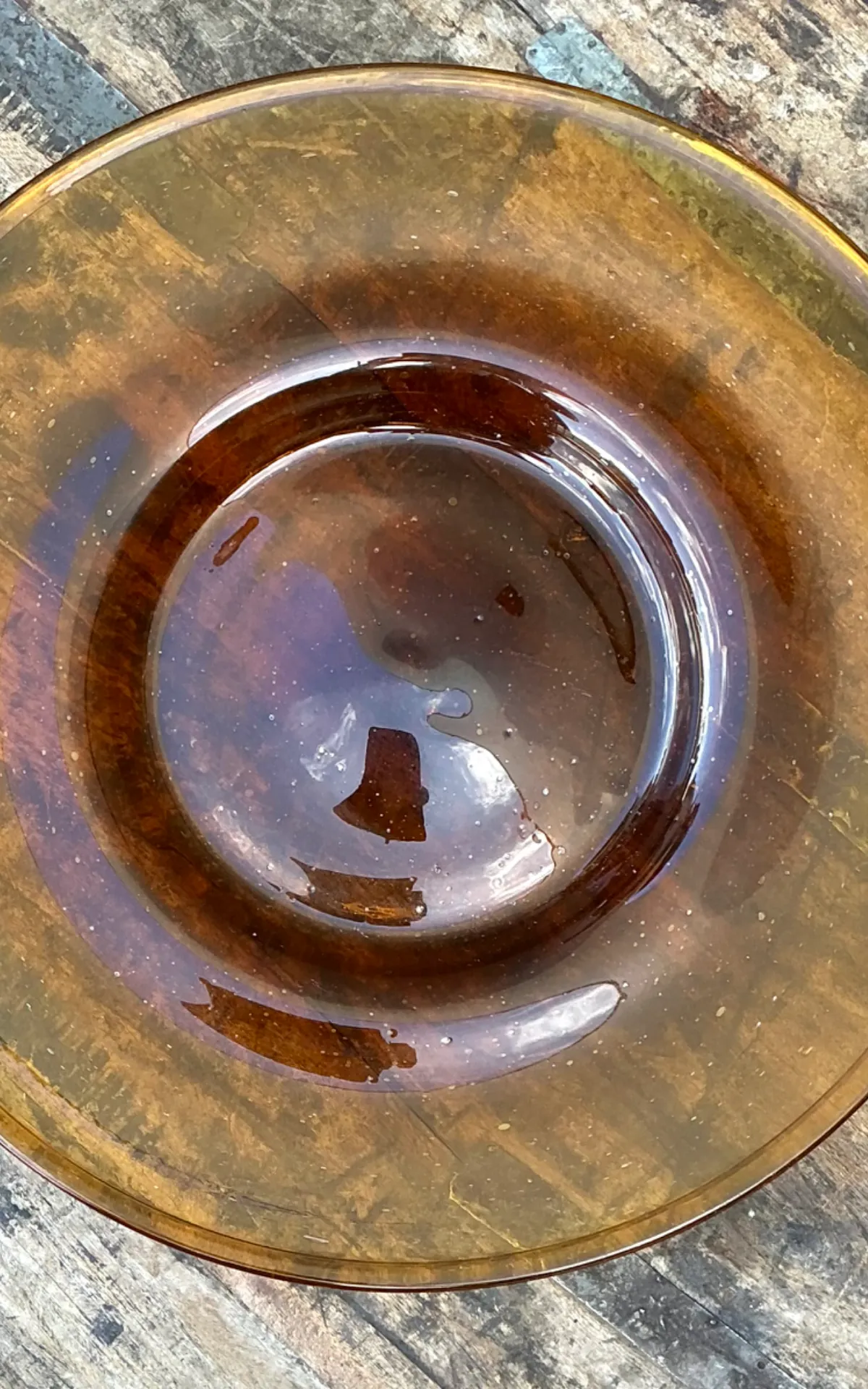 Vintage Amber Glass Serving Tray — additional photo 2
