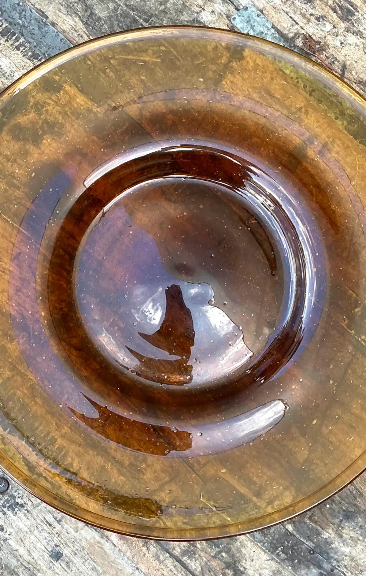 Vintage Amber Glass Serving Tray — additional photo 6
