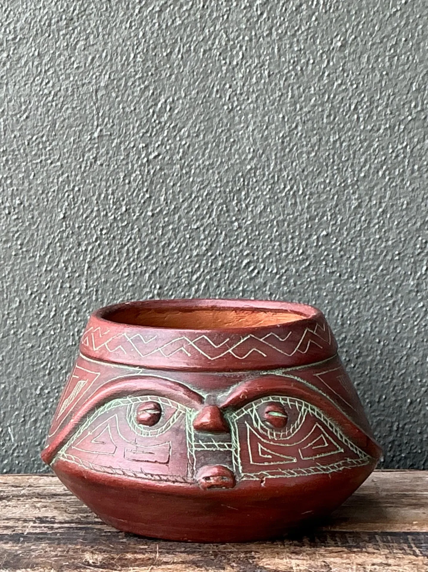 Vintage Handcrafted Ceramic Tribal Bowl — additional photo 6