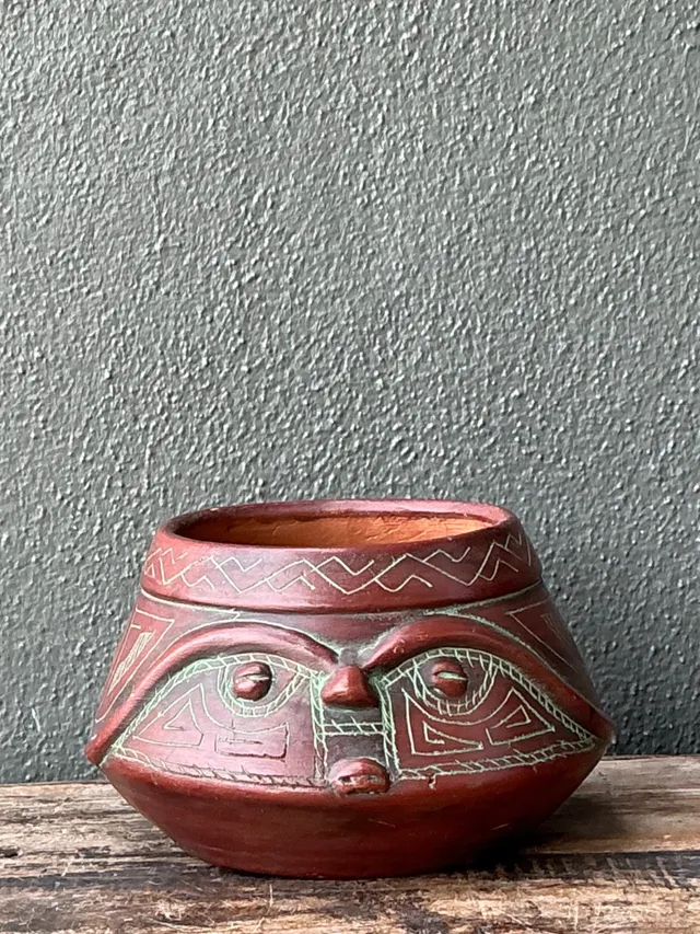 Vintage Handcrafted Ceramic Tribal Bowl — additional photo 8