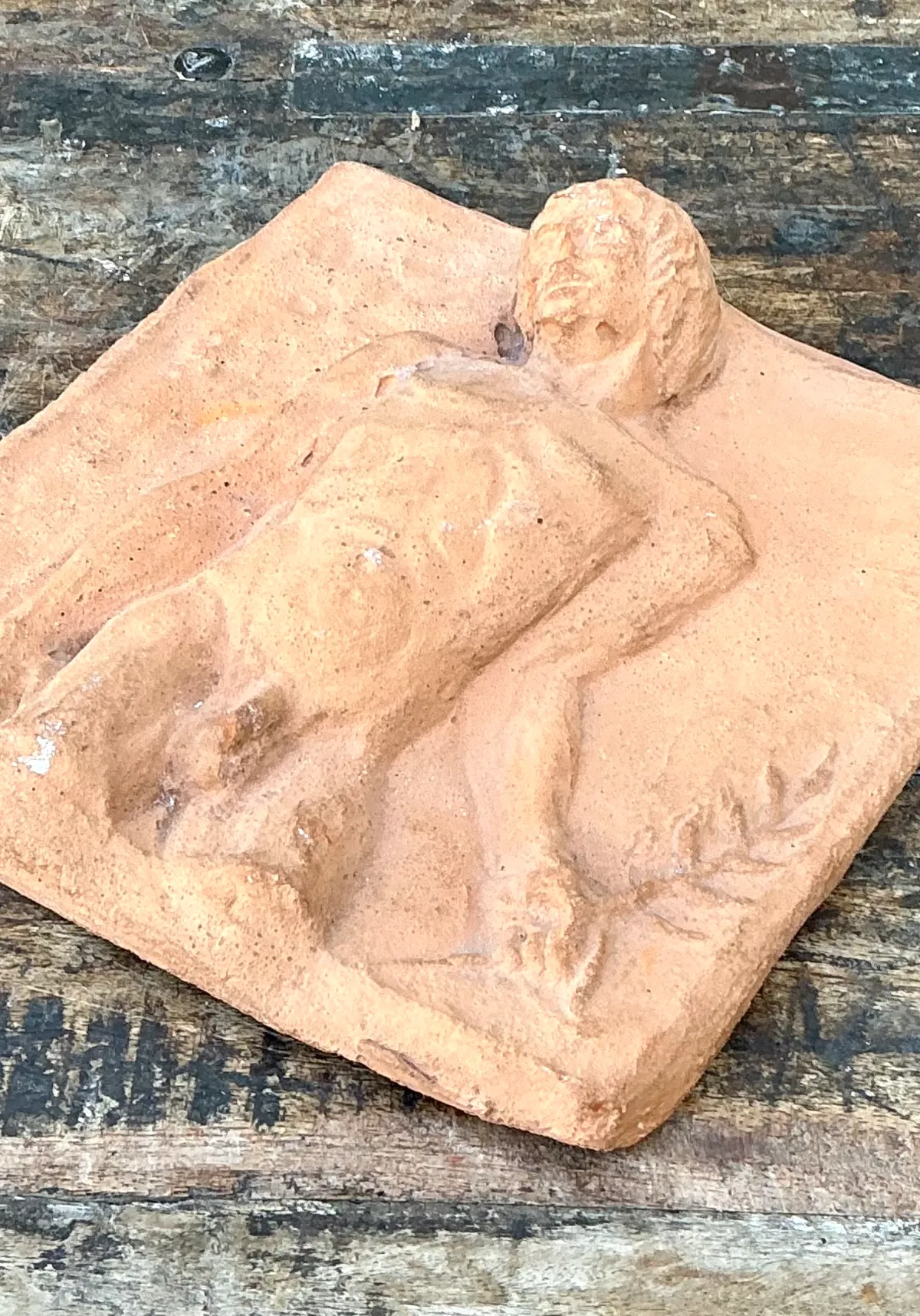 Vintage Terracotta Relief Sculpture
