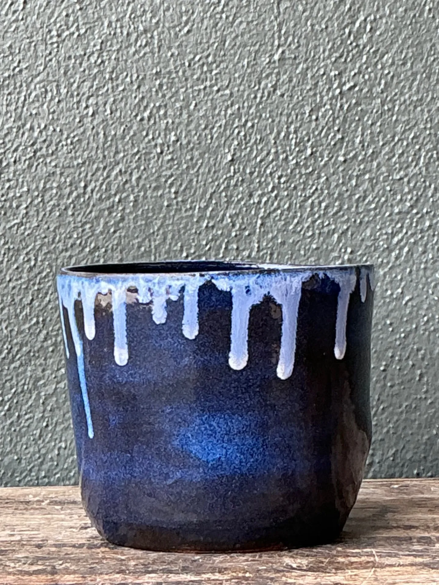 Vintage Drip Glaze Ceramic Face Planter — additional photo 4